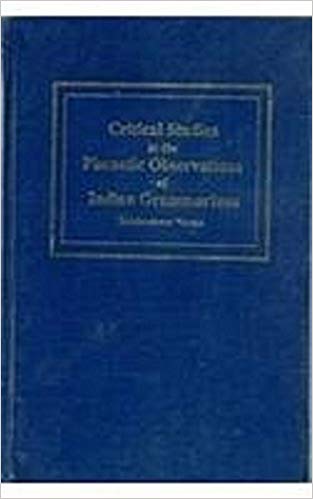 Critical Studies In The Phonetic Observations Of Indian Grammarians