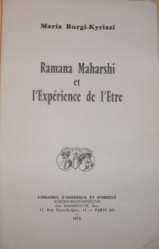 Sat-Darshana Bashya ; and, Talks with Maharshi Ramana