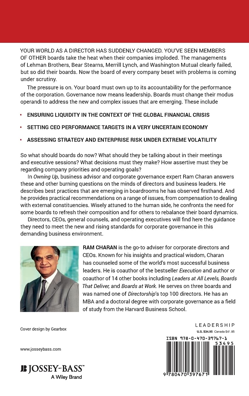 Owning Up: The 14 Questions Every Board Member Needs to Ask