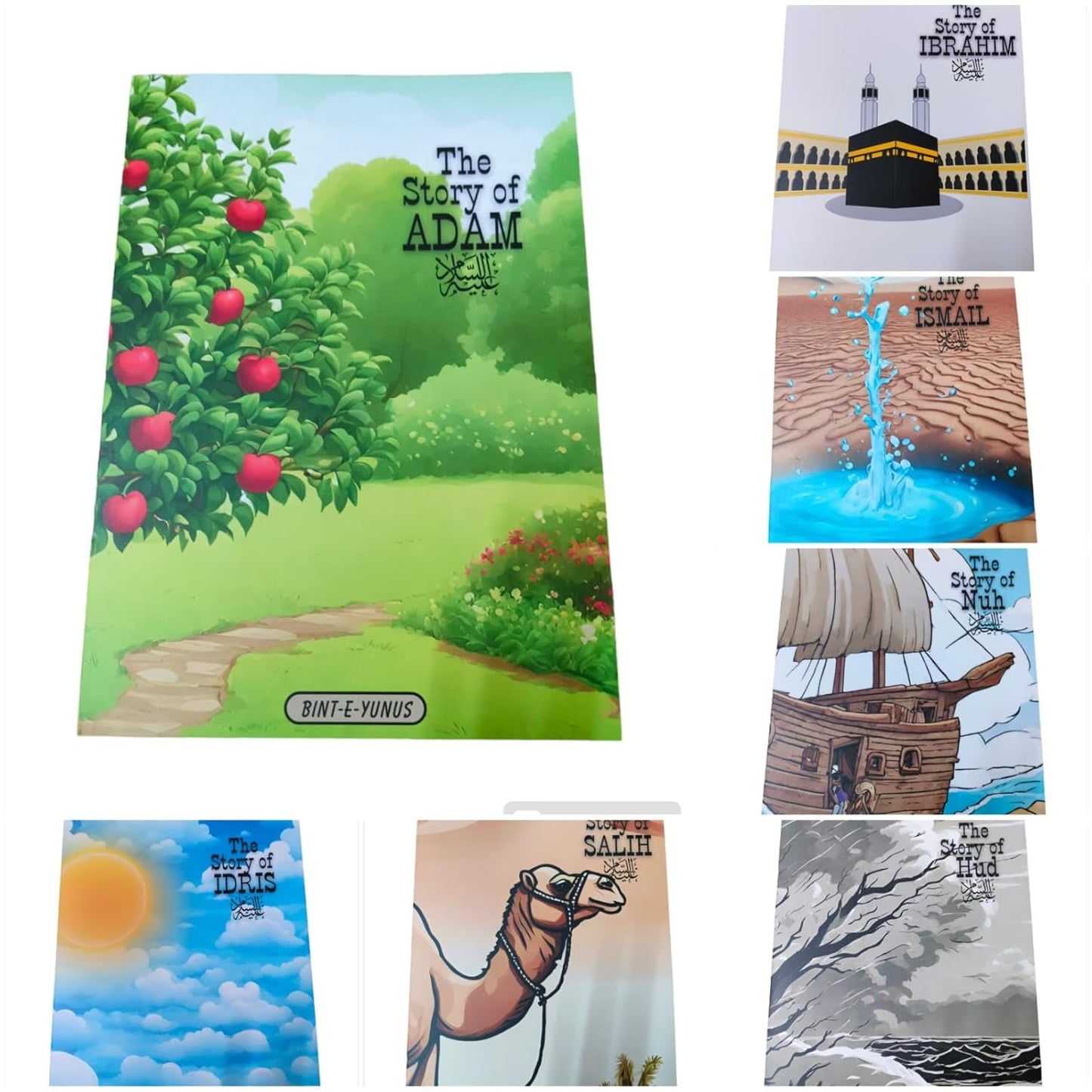 The Stories Of Prophets ( Adam, Ibrahim, Ismail, Hud, Idris,Salih, Nuh A.S ) 7 Books Set For Children