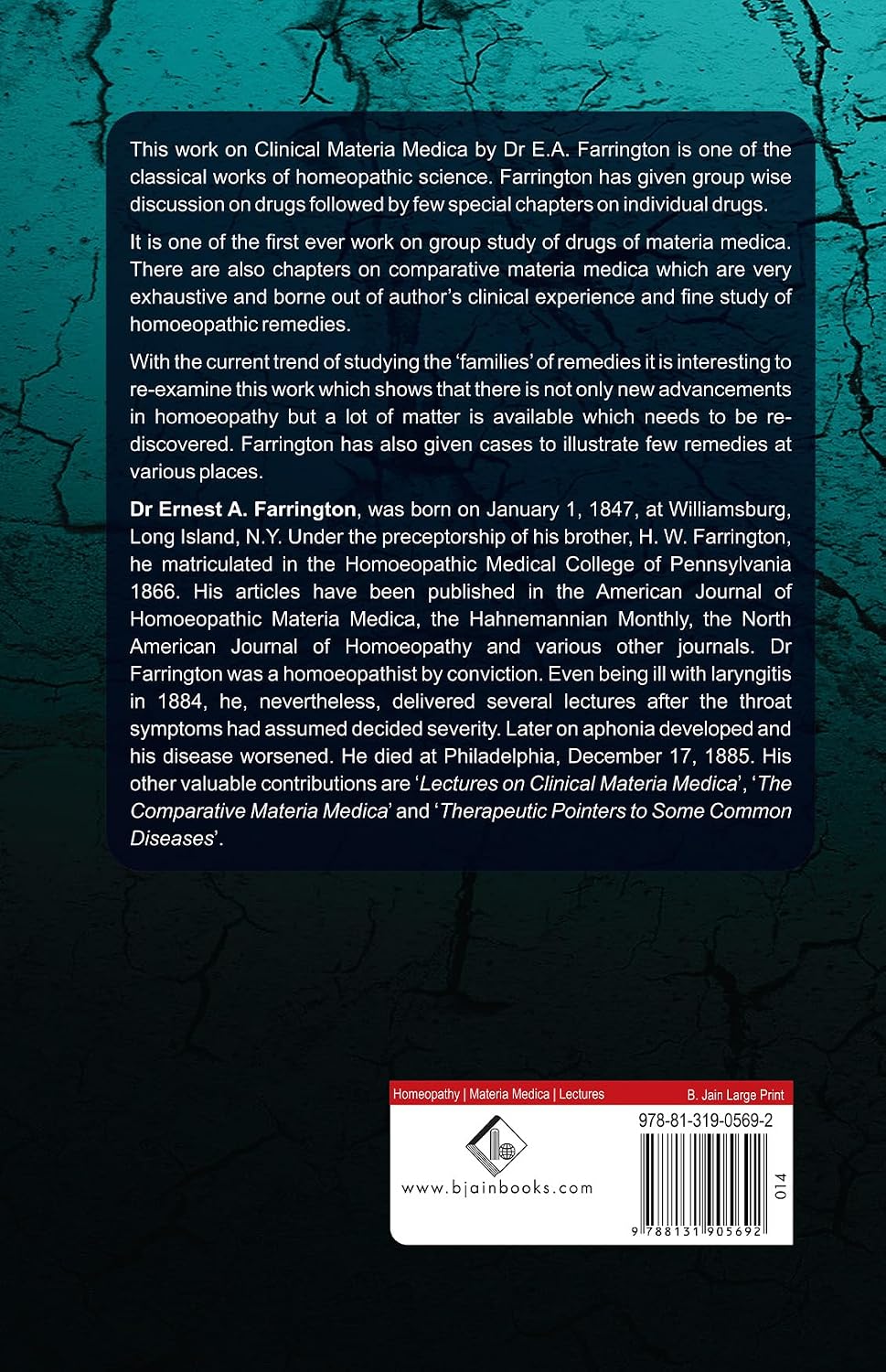 Lectures On Clinical Materia Medica in Family Order by E.A. Farrington