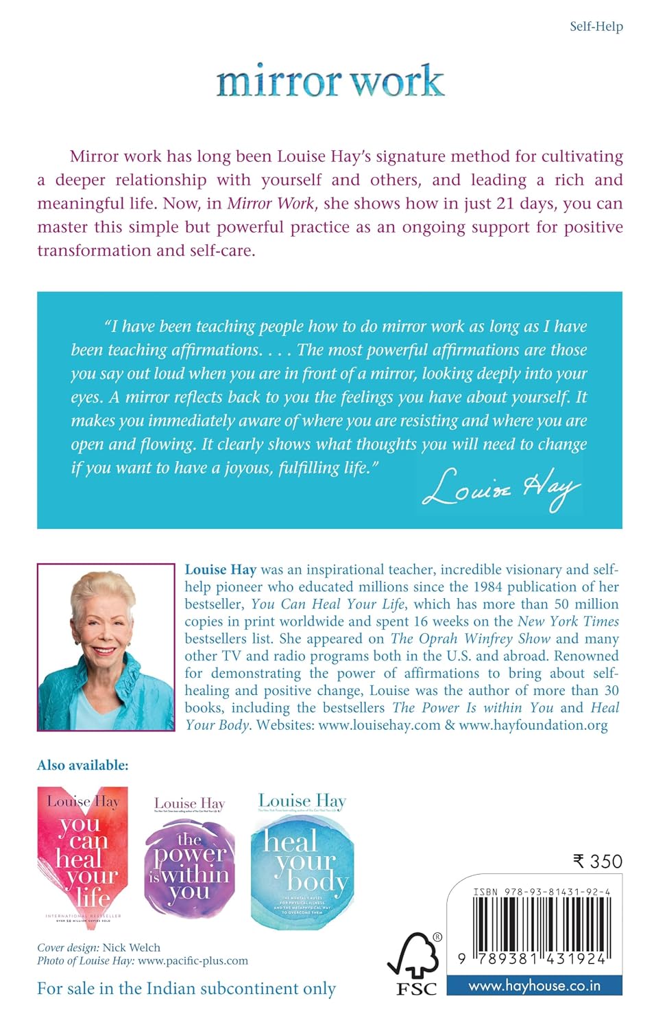 Mirror Work- 21 Days To Heal Your Life by Louise Hay