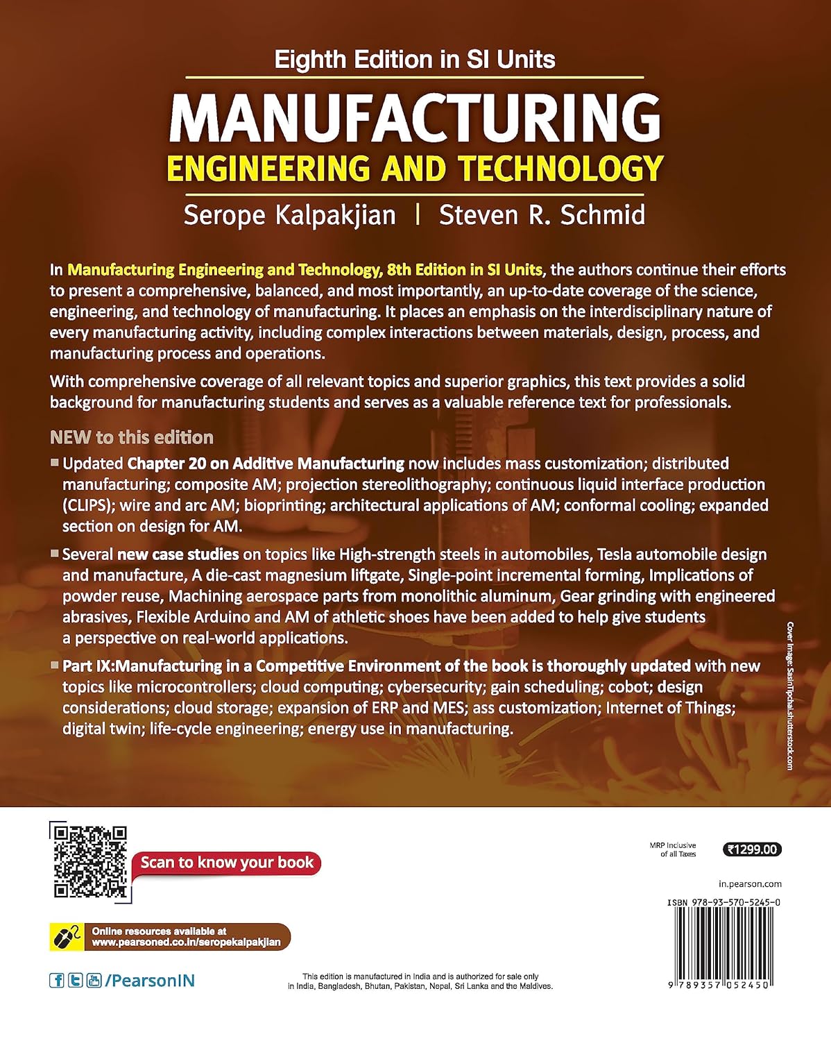 Manufacturing Engineering and Technology, 8e in SI Units