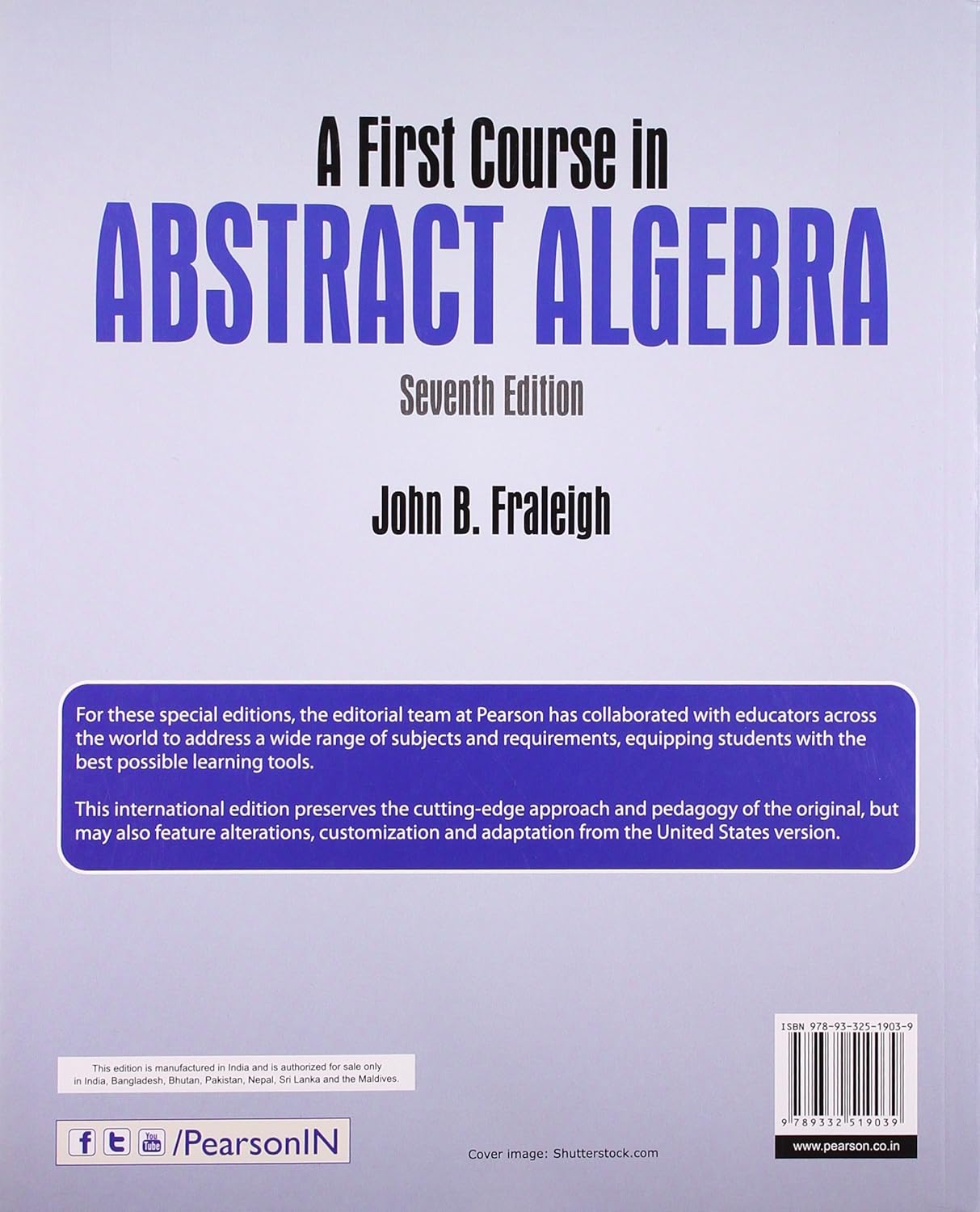 A First Course in Abstract Algebra, 7e