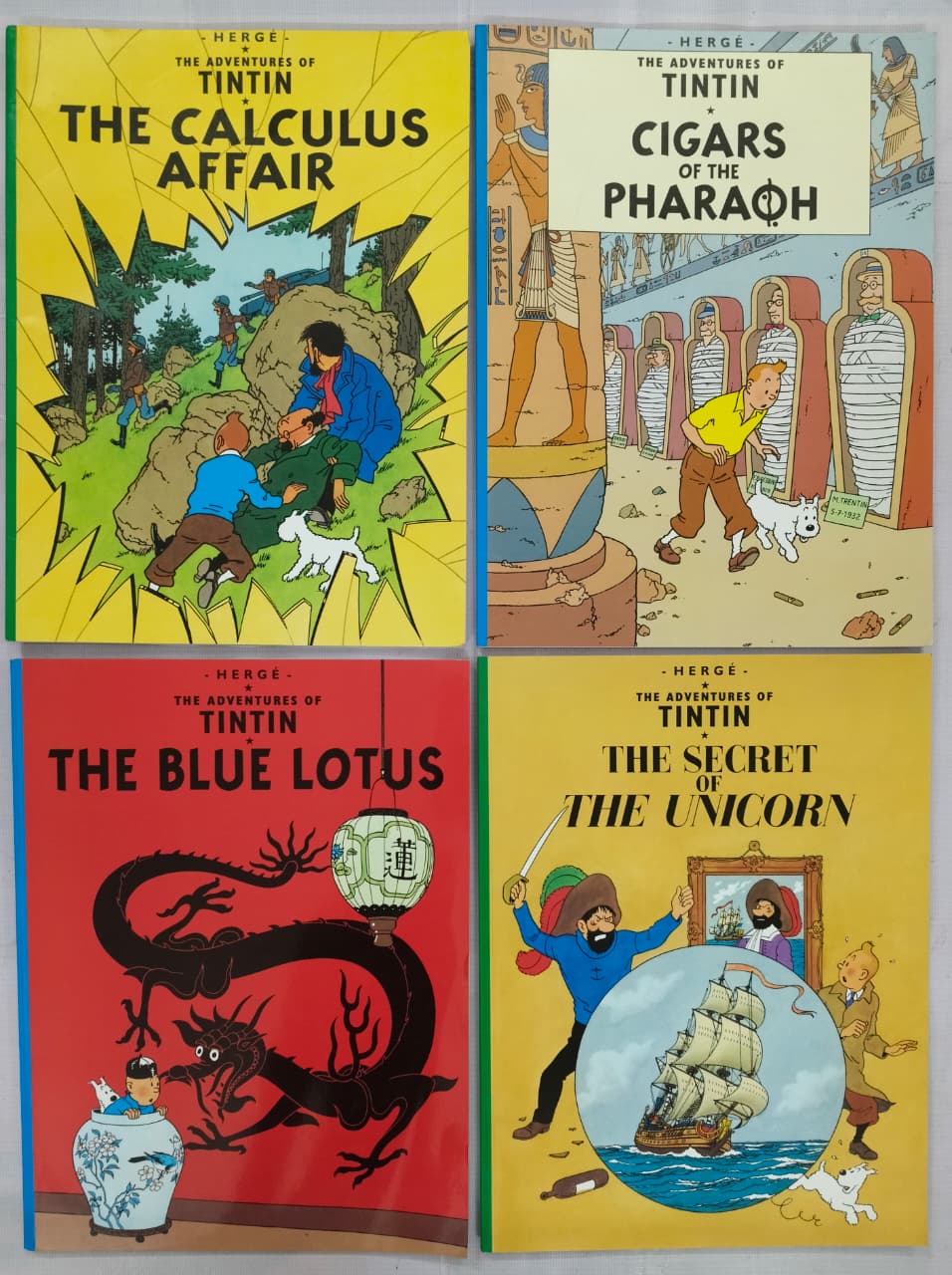 Tintin Collection of Full Sized Paperback- 4 Titles