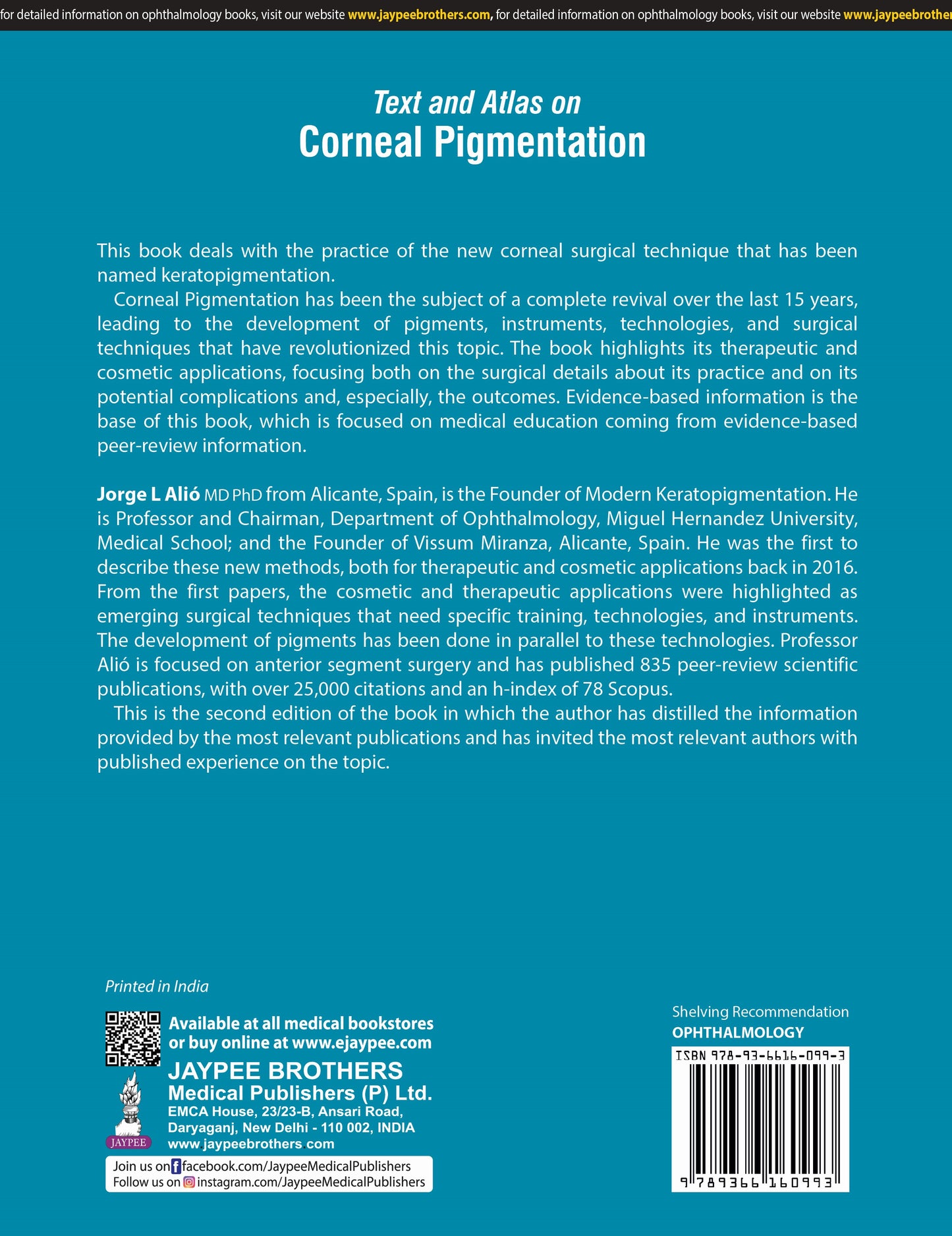 Text and Atlas on Corneal Pigmentation (2nd Edition)