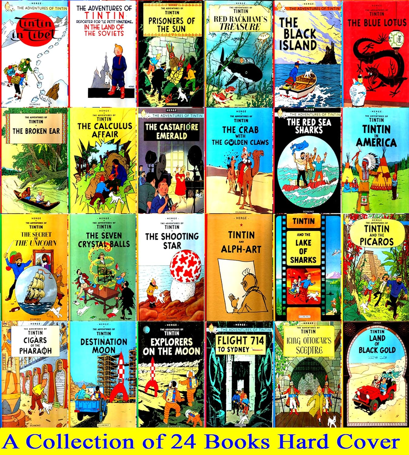 Tintin Collection of Full Sized Hardcovers - 24 Titles