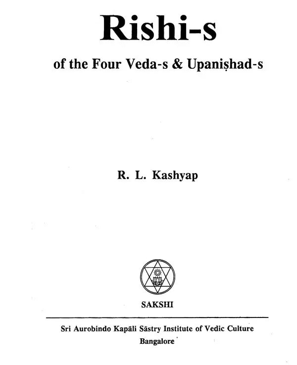 Rishi-s of The Four Veda-s and Upanishad-s