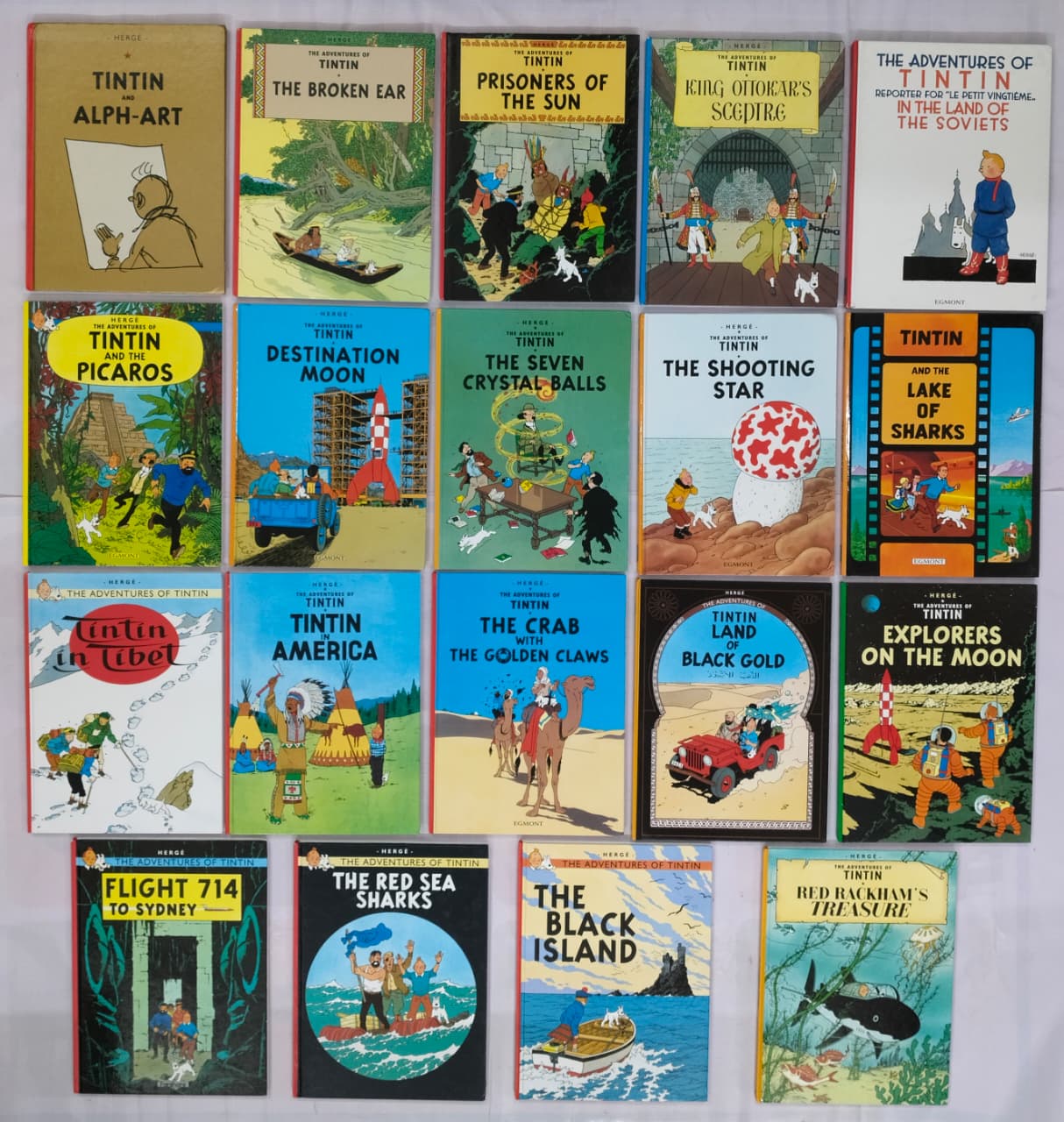 Tintin Collection of Full Sized Hardcovers - 19 Titles