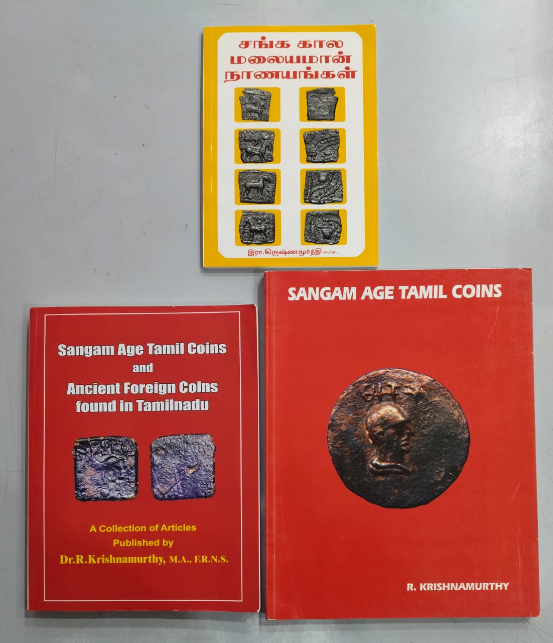 Sangam Age Tamil Coins, Sangam Age Tamil Coins and Ancient Foreign Coins Found in Tamilnadu and Sangam Age Malayamaan Coinage 3 book Set