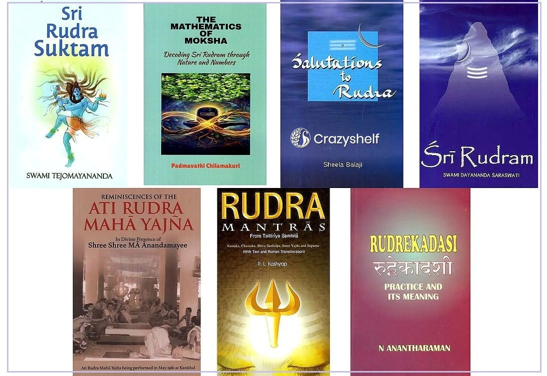 Books on Sri Rudram: The Vedic Worship of Lord Shiva (Set of 8 Books)