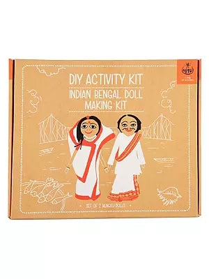 Indian Bengal Doll Making Kit: Set of 2 Bengali Dolls (Do it Yourself)