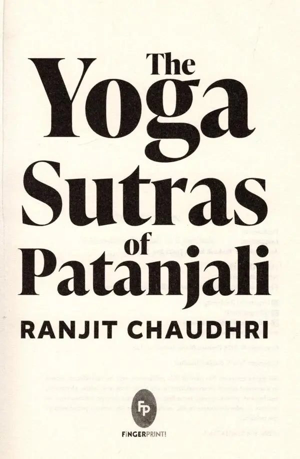 The Yoga Sutras of Patanjali