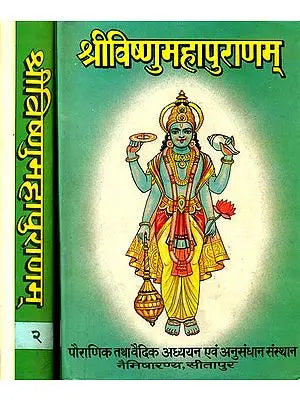 श्री विष्णुमहापुराणम्: The Vishnu Purana (Set of Two Volumes) - An Old and Rare Book