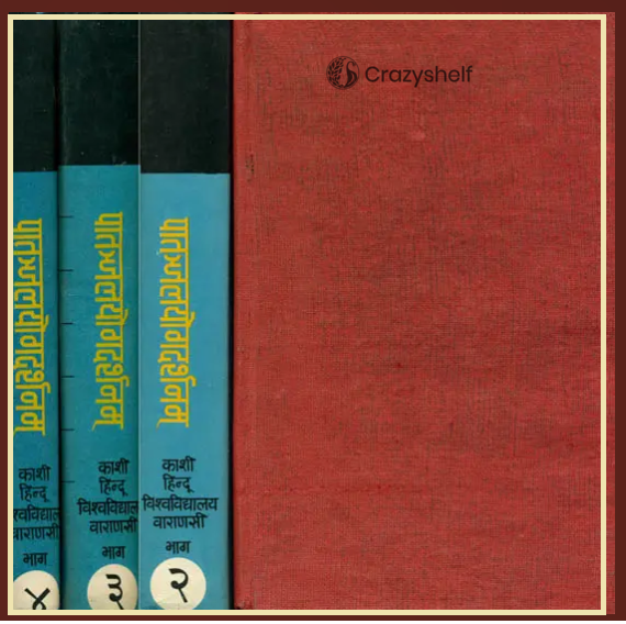 पातञन्जलयोगदर्शनम् Patanjali Yoga Darshanam with Many Commentaries - An Old and Rare Book (Set of 4 Volumes)