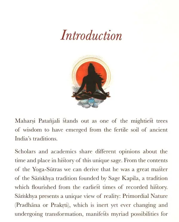 The Yoga-Sutras of Patanjali: with the Essance of Vyasa's Commentary (With Wooden Box and Stand)