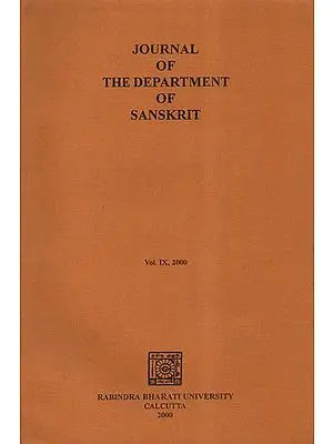 Journal of the Department of Sanskrit: Vol. IX- 2000 (An Old and Rare Book)