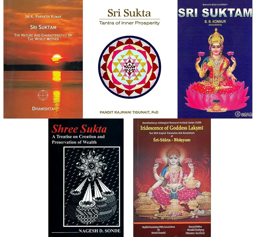 Shri Sukta The Vedic Hymn for Prosperity (Set of 5 Books)