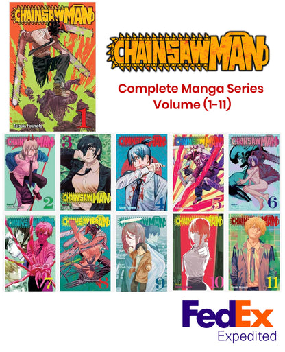 Chainsaw Man Manga Set Vol 1-11 Complete Series Tatsuki Fujimoto Gift Bundle