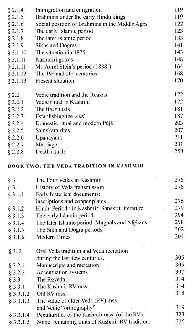 The Veda in Kashmir History and Present State of Vedic Tradition in the Western Himalayas (Set of 2 Volumes)