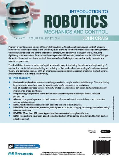 Introduction To Robotics: Mechanics And Control, 4th Ed