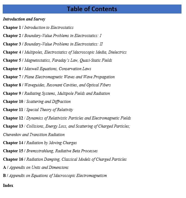 Classical Electrodynamics, An Indian Adaptation