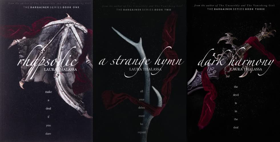 The Bargainer series 3 books Collection Set by Laura Thalassa ( Rhapsodic , A Strange Hymn, Dark Harmony )