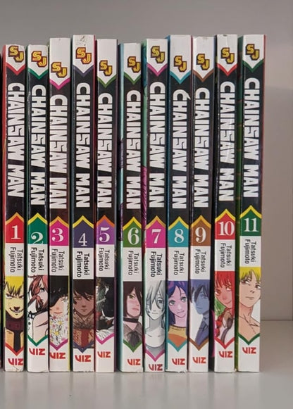 Chainsaw Man Manga Set Vol 1-11 Complete Series Tatsuki Fujimoto Gift Bundle