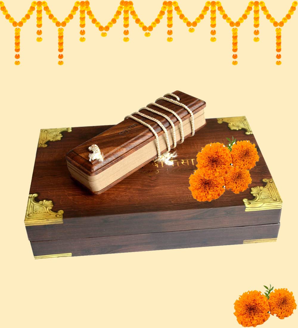 Hanuman Chalisa- Goswami Tulasidas (Hindi in its Original Style) Exclusive Ancient Palm Leaf Manuscript Format For Gift , Hymns, Daily Chant