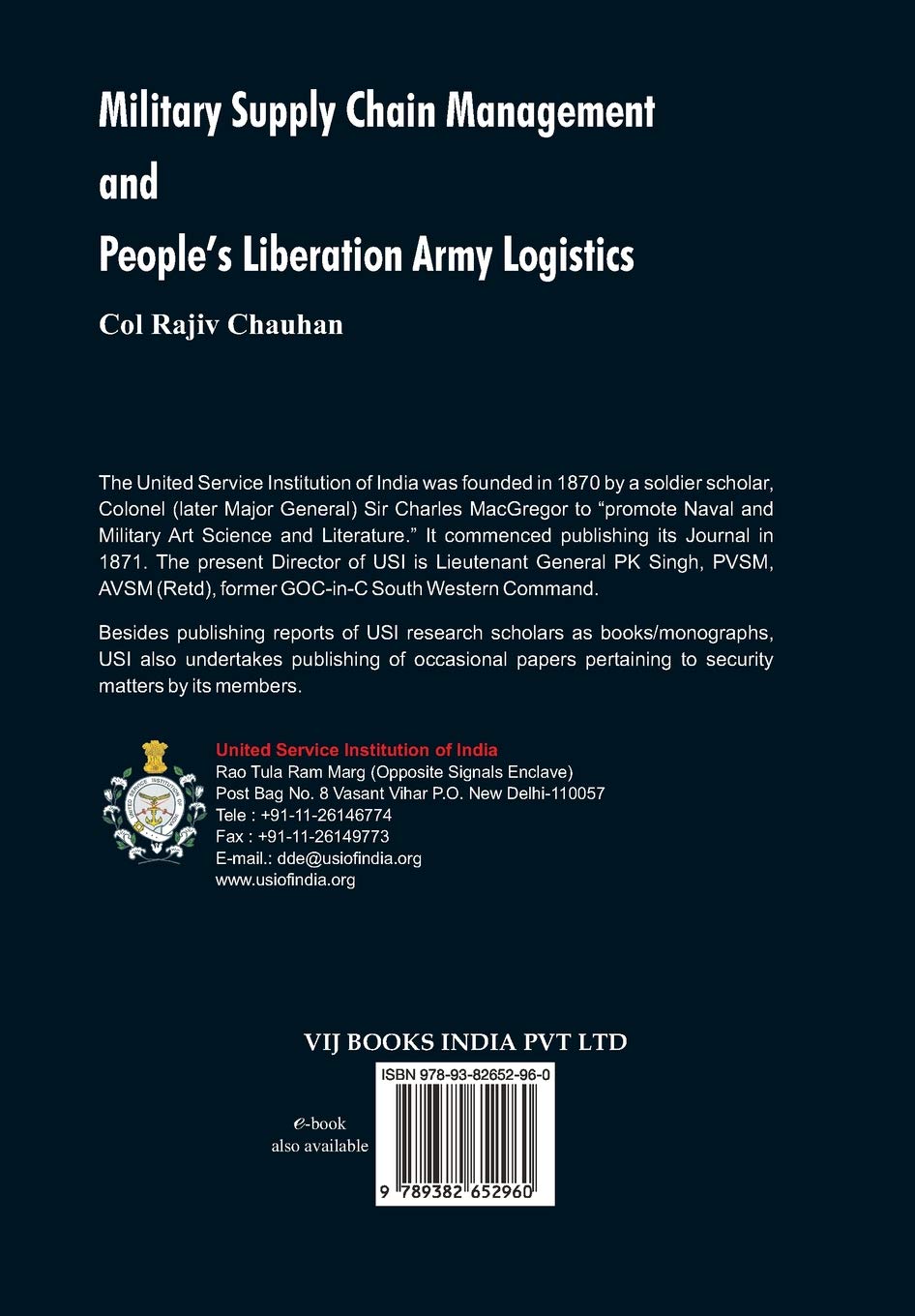Military Supply Chain Management and People's Liberation Army Logistics
