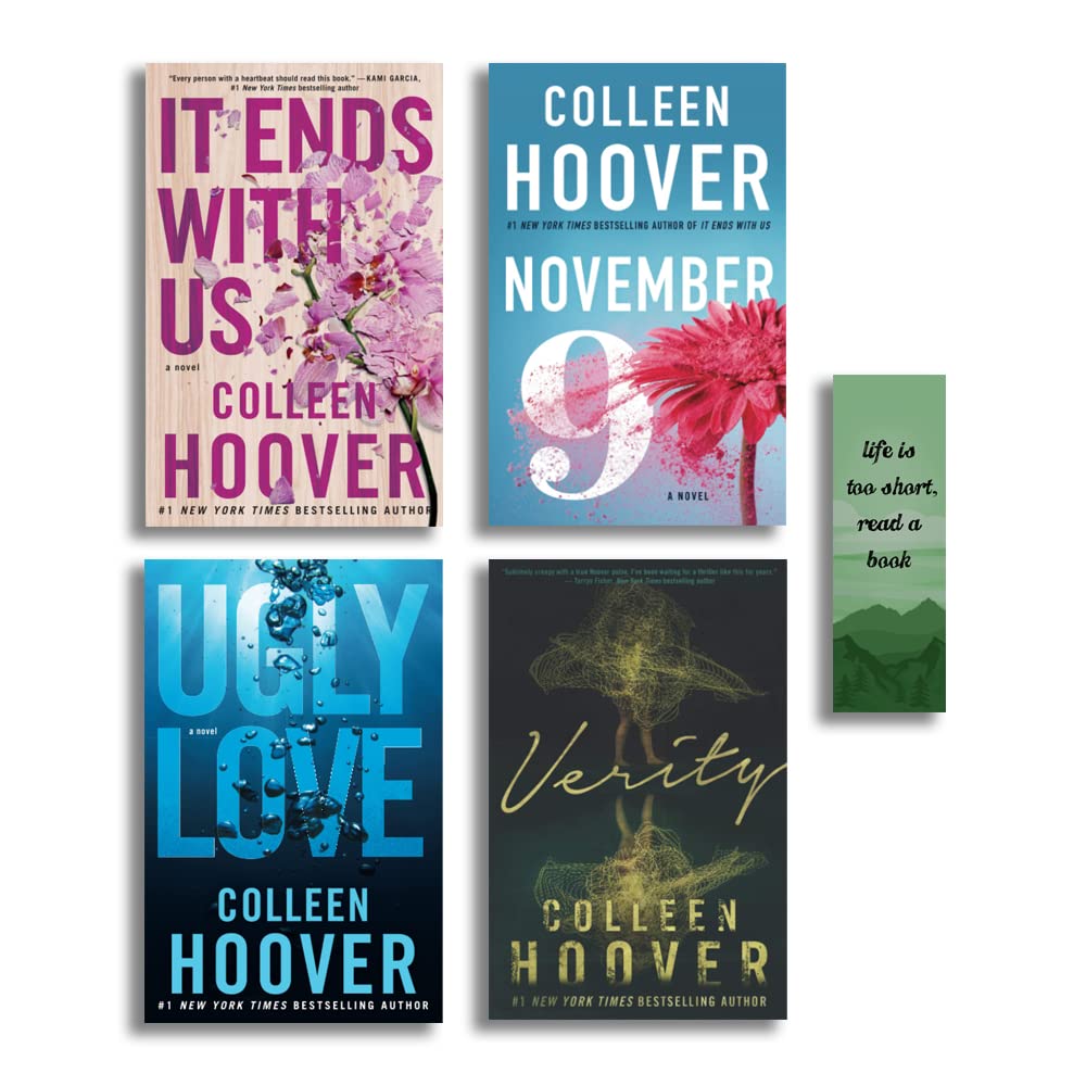 Colleen Hoover Book Bundle (It Ends With Us, November 9, Ugly Love, Verity)