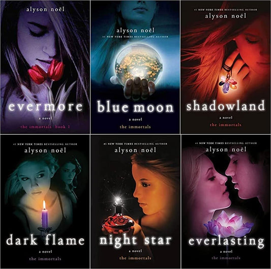 The Immortals 6 Books Collection Set by Alyson Noel (Evermore, Blue Moon, Shadowland , Dark Flame, Night Star, Everlasting)