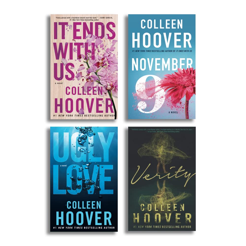 Colleen Hoover Book Bundle (It Ends With Us, November 9, Ugly Love, Verity)