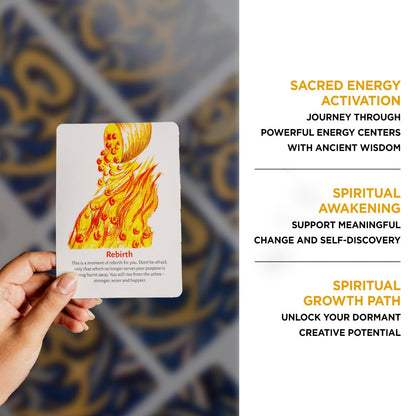 The Great Kundalini Journey Wisdom Deck – 44-Card Oracle Deck with Guidebook for Spiritual Awakening, Intuitive Guidance & Self-Transformation