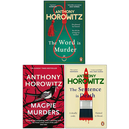 Anthony Horowitz (The Word Is Murder, Magpie Murders, The Sentence is Death) 3 Books Collection
