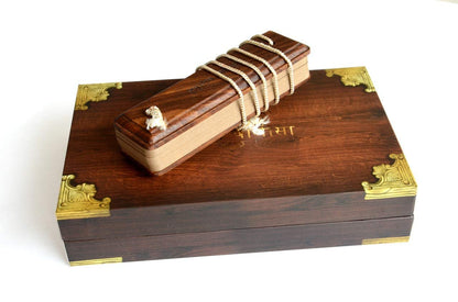 Hanuman Chalisa- Goswami Tulasidas (Hindi in its Original Style) Exclusive Ancient Palm Leaf Manuscript Format For Gift , Hymns, Daily Chant