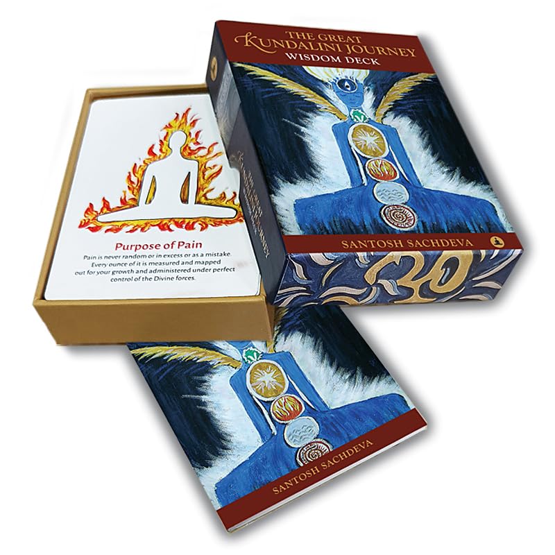 The Great Kundalini Journey Wisdom Deck – 44-Card Oracle Deck with Guidebook for Spiritual Awakening, Intuitive Guidance & Self-Transformation