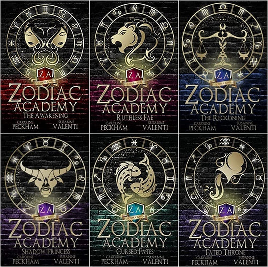 Zodiac Academy Series 6 books Collection Set by Caroline Peckham ( The Awakening , Ruthless Fae, The Reckoning, Shadow Princess, Cursed Fates, Fated Throne )