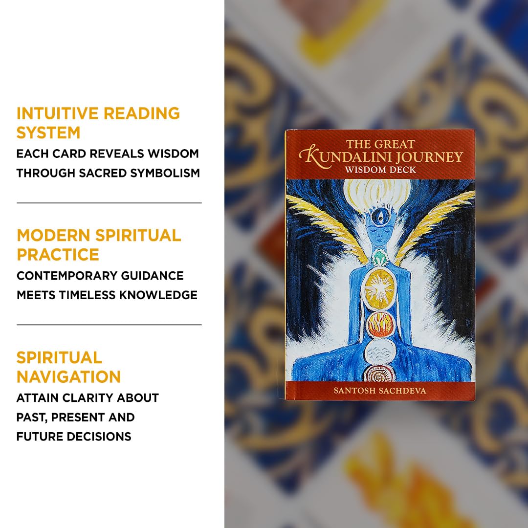 The Great Kundalini Journey Wisdom Deck – 44-Card Oracle Deck with Guidebook for Spiritual Awakening, Intuitive Guidance & Self-Transformation