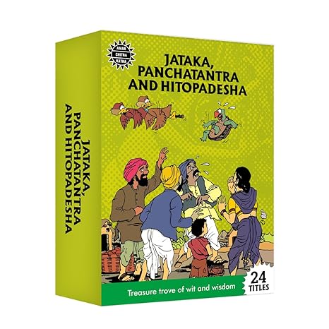 Jataka, Panchatantra, Hitopadesha Collection 24 Book Set | Indian History, Folktales & Humor | Cultural Stories for Kids & Adults | Illustrated Children's Comic Books | Amar Chitra Katha