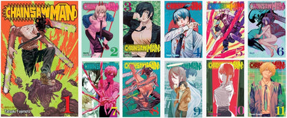 Chainsaw Man Manga Set Vol 1-11 Complete Series Tatsuki Fujimoto Gift Bundle