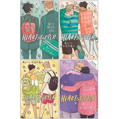 Heartstopper Series Volume 1-4 Books Collection Set