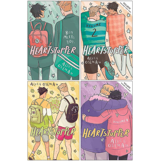 Heartstopper Series Volume 1-4 Books Collection Set