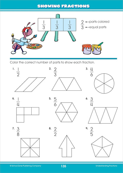 School Zone Big Math 1-2 Workbook