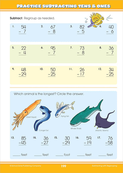 School Zone Big Math 1-2 Workbook