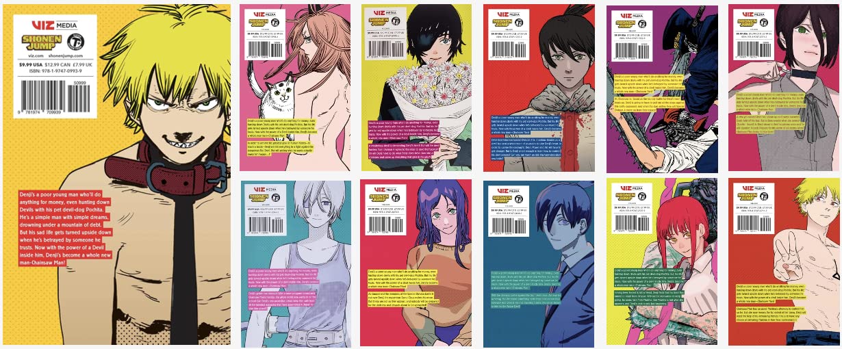 Chainsaw Man Manga Set Vol 1-11 Complete Series Tatsuki Fujimoto Gift Bundle