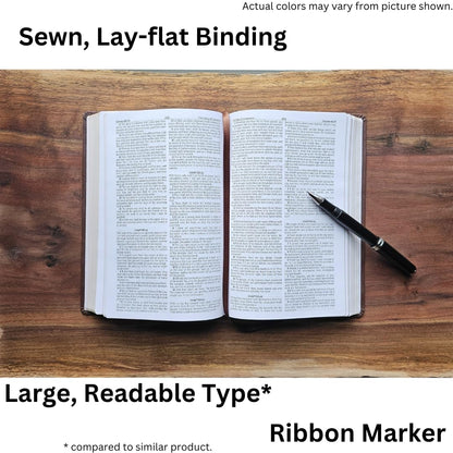 KJV Holy Bible Burgundy Leather King James Version