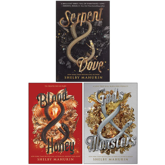 Serpent & Dove 3 Books Collection Set By Shelby Mahurin (Serpent & Dove, Blood & Honey, Gods & Monsters)