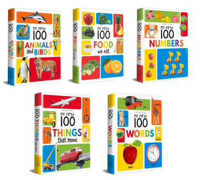 My First 100 Library: Boxset of 5 Early Learning Board Books