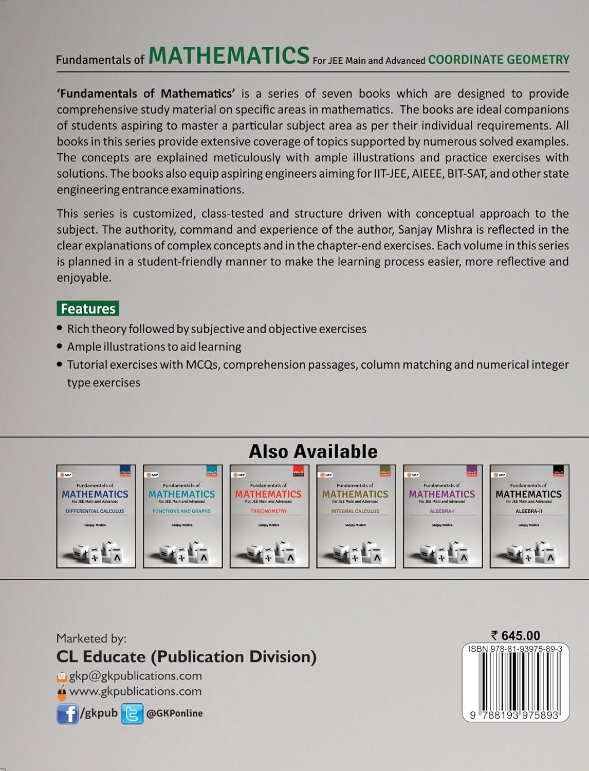 Fundamentals of Mathematics: Co-ordinate Geometry 2ed